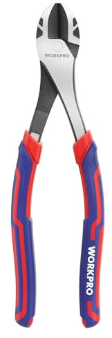 WORKPRO 8 Inch High Leverage Diagonal Pliers, Wire Cutters Heavy Duty in CRV Steel, Diagonal Cutters for Cutting Wires