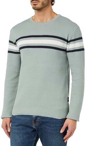 KEY LARGO Men Firmino Round Maglione, Faded Moss (1541), M Uomo