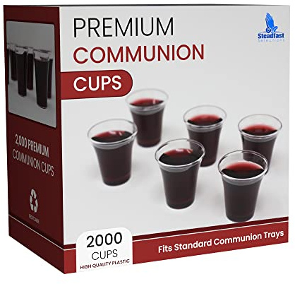 Steadfast Selections - Bulk Premium 2000 Kunststoff Kommunionbecher Einwegbecher Set Sakramentbecher Santa Cena Becher