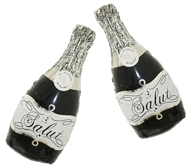 Black Champagne Bottle Balloons Salut Foil Aluminum Balloon Birthday Party Supplies Baby Shower Wedding Engagement Party Decorations