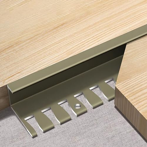 Raouoae Perfil Metálico De Esquina Para Escaleras De Baldosas, 2 Piezas De 135cm En Forma De L, Aleación De Aluminio, Altura Ajustable De 8,5-18,5mm, Ideal Para Acabados En Laminado(Gray,H:18.5MM)