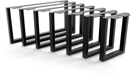 HEVVA 25 cm hohe Möbelfüße 20/25/30/35/40/45/50 cm - Graz - Möbelbeine, Schrankfüße, Sockelfuß für Schrank, Couch, Sofa, Bett oder Sideboard | (2er Set - Schwarz, 25 cm)