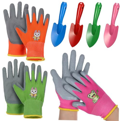 DECOMELODY 1juego Herramientas De Jardinería para Guantes De Camping Palas Coloridas para Jardinería y Actividades Al Aire Incluye Trowels y Guantes De Protección Divertidos