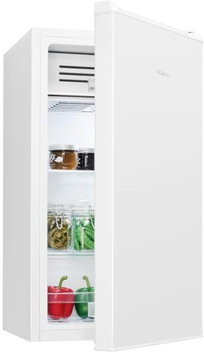 Bomann Frigorifero con scomparto antigelo, 83 litri, efficienza energetica, silenzioso e compatto, 0°C - 8°C, regolabile senza livelli preimpostati, 2 ripiani e vano per verdure