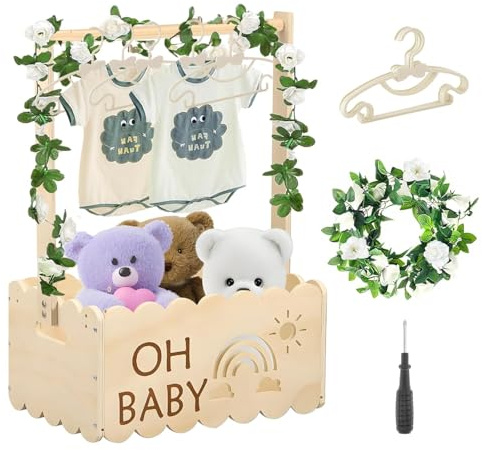Baby presentkorg med handtag skötkorg, personlig babykorg baby välkomstgåvor, babyshower present, present till födelsedagar baby shower nyfödda, nya föräldrar