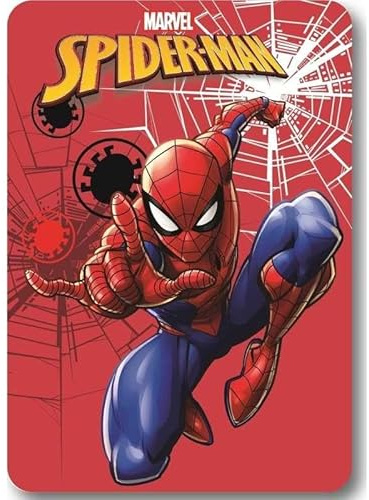 ILS I LOVE SHOPPING Spiderman Coperta Plaid Morbida e Calda 100x140cm per Bambini in Pile con Stampa