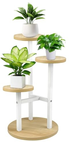 Brysalis Soporte para Plantas Interior, Estanteria para Plantas, Soporte Macetas Exterior, Estante para Plantas, Porta Macetas Interior, Puesto de Flores, para Patio, Jardín, Balcón, Sala de Estar