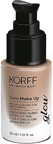 Korff Fondotinta Fluido Effetto Lifting Glow, Formula Anti-età e Lunga Tenuta con acido ialuronico 05, 30ml