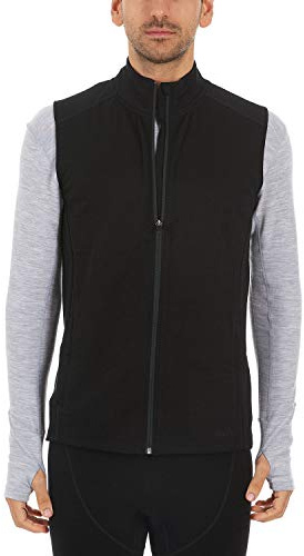 100% Merino Wool Mens Vest - Expedition Heavyweight Vest - Moisture Wicking Black Medium