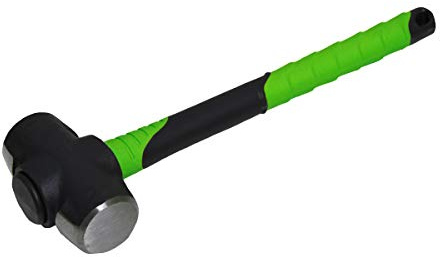 Grip 4 lb Fiberglass Handle Club Hammer - Green/Black - Black Oxide Heat Treated Steel - Heavy Duty Fiberglass Handle - Home, Garage, Workshop