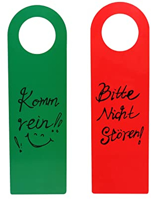 Nicht stören, 3 Stk Bitte Nicht Stören Schild und Komm Rein Türschild, Beidseitig Bedruckt Türanhänger für Bürotüre Zimmertüre Hotel Multi