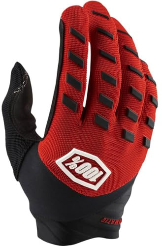 100% Guantes AIRMATIC Gloves M Guantes, Adultos Unisex, Red/Black (Multicolor)