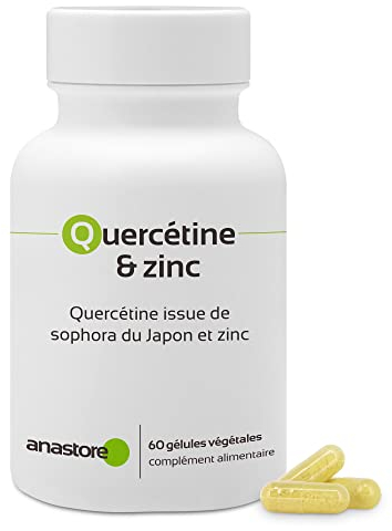 QUERCETIN UND ZINK * 100 mg/ 60 Kapseln * Quercetin natürlichen Ursprungs und Zink * Antioxidantien + Immun *