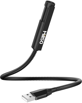 MillSO USB Mikrofon für PC Laptop PS5 PS4, Omnidirektionaler Kondensator Mikrofon mit 360° verstellbar flexiblem Schwanenhals für Aufnahme, Online-Chat, Spiele, Live-Podcasting, YouTube und Skype