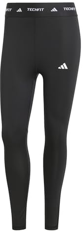 adidas Donna Techfit 7/8 Leggings Tights, Black/White, S