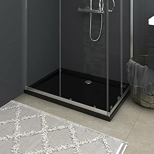 Camerina Plato de Ducha Rectangular ABS Negro 70x100 cm Mamparas De Ducha