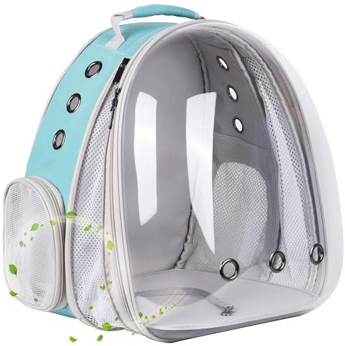 Interfashioner Katzen-Rucksack, passend für bis zu 9 kg Haustiere, Frontverlängerung, Raumkapsel, klares Blasenfenster, Haustier-Tragetasche, Büchertasche für dicke Katzen, Welpen