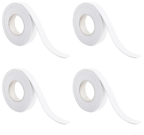 HpLive Lot de 2/4 bandes anti-condensation pour fenêtre de 4 m - Auto-adhésives - Absorbe l'eau - Pour rebords de fenêtre, lavabos et plans de travail de cuisine - Blanc (4 pièces)