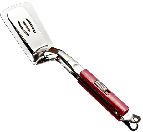 Pinza para la parrilla, utensilio de acero inoxidable para devolver los alimentos – Pelle-Pinza para alimentos – Para camping cocina al aire libre Picnic fiesta restaurante catering cocina parrilla