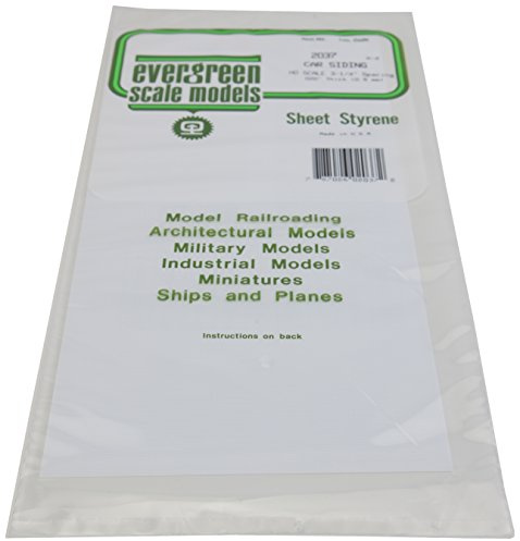evergreen 2037 - Structured Plate Track H0 Scale 0.5 x 150 x 300 mm 1 Piece