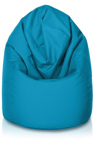 Bepouf - Pouf a Sacco Morbido in Poliestere con Imbottitura in Palline di Polistirolo, Poltrona a Sacco Adatta per Camera e Salotto - Dimensione Media 110x70, Colore Azzurro