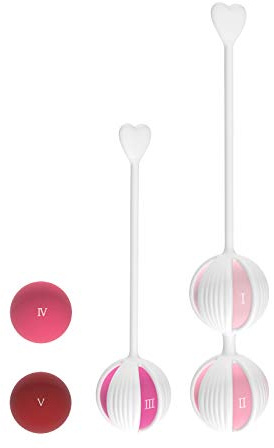 Kegel Weights Exercise Balls - 5 Kegel Balls for Beginner & Advance,Doctor Recommended for Women Bladder Control & Pelvic Floor Exercise Ben Wa Massage Balls