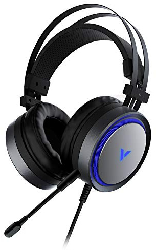 Rapoo VPRO VH530 Gaming Headset 7.1 Surround Sound Over Ear geräuschunterdrückendes Mikrofon LED Multi-Color Beleuchtungssystem schwarz, groß