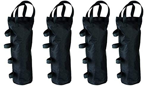 Lot de 4 Sacs Lestés de Sable pour tonnelle et Tente avec Fermeture Velcro jusqu'à Max. 15 kg x 15 x 50 cm