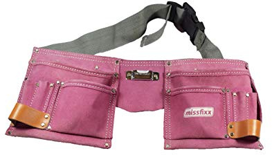 missfixx Werkzeuggürtel aus Leder in pink - Robuster und praktischer Begleiter für HeimwerkerInnen