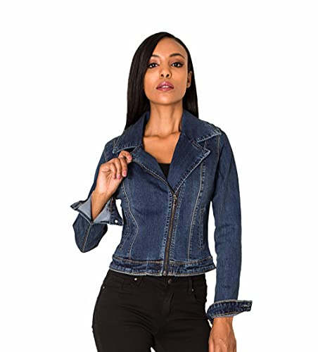 Nina Carter, articolo S389 - Giacca da donna in denim, Blu (S389-3), XXL