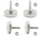 SRJQXH 4 Pcs Adjustable Furniture Feet with White Wear Resistant Blocks Protect the Floor, Leveling Feet with Drive in Nuts, M8 x 46mm Leveling Feet for Table Legs Furniture Legs