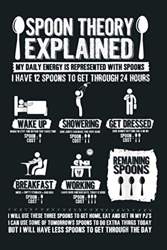 Spoon Theory Explained Spoonie: Notebook Planner - 6x9 inch Daily Planner Journal, To Do List Notebook, Daily Organizer, 114 Pages