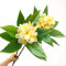XIYUAN 90 cm künstliche Blumen künstliche Frangipani-Blume 2 Stiele lebensechte echte Haptik künstliche Plumeria-Blumen für Zuhause Party Hochzeit Blumenstrauß Heimdekoration (gelb)