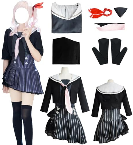 TMSREBU Akiyama Mizuki - Disfraz de cosplay para Halloween, uniforme completo, Akiyama Mizuki, XL