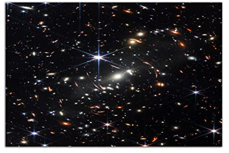 James Webb Space Telescope First Image Poster Deep Field Image Galaxy Wall Art Picture Print Canvas Painting Modern Office Home Decor Gift (16x24inch(40x60cm),No Framed)