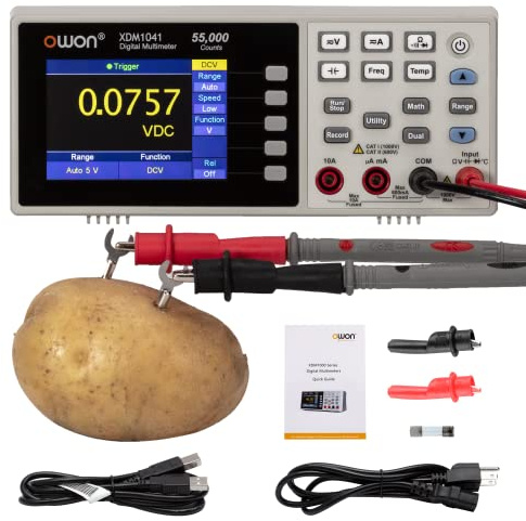 XDM1041 Multimeter Multi Tester Lightweight Multimeter Support Recording Date SCPI Function 55,000 Counts, 4 1/2 Slots with 3.5 TFT LCD