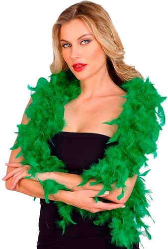 W WIDMANN MILANO Party Fashion - Boa de plumas, longitud aprox. 180 cm, pañuelo de plumas, accesorio, fiesta temátic