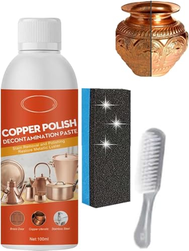 Brass Copper Cleaner Polish Spray, Copper Cleaner and Polish, Copper Cleaner for Pots and Pans, Metal Polish for Brass Copper and Stainless, 100ml (1pcs)