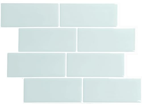Smart Tiles Credence Adhesive pour Cuisine, Carrelage Adhesif Mural salle de bain 3D, 5 Stickers Muraux (29.34x21.28 cm), Autocollant Carreaux Adhesif fabriqué au Canada - Metro (Vert menthe)