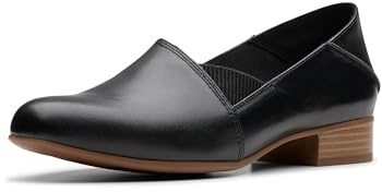 Clarks Collection Women's Juliet Trim Loafer, Black Leather, 8 Medium US