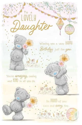 Me to You Tatty Teddy Cute Birthday Card To A Lovely Daughter - Official Collection