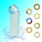 Générique Air Trinkflasche mit 7 Pods, 650 ml, Geschmackskapseln, Duft-Wasserflasche, fruchtiger Geschmack, umweltfreundlich, BPA-frei, Sport, Kinder, mit Strohhalm (Hellblau)