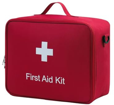 QIUPFGUT Bolsa para medicamentos, Bolsa Impermeable de Primeros Auxilios, Bolsa médica de Emergencia, Bolsa médica Impermeable con Correa para el Hombro, Portátil Impermeable Botiquín Médico Vacío
