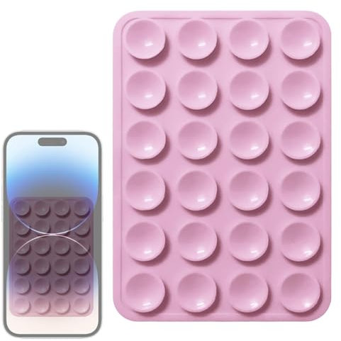 Poignée de téléphone en Silicone - Support adhésif en Silicone pour téléphone Portable, Miroir Amovible, Support de téléphone pour Selfie et vidéo