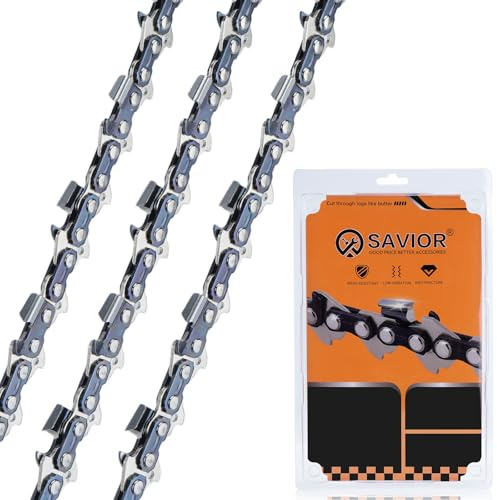 Savior Lot de 3 Chaîne de Tronçonneuse pour Guide-chaîne 40 cm 3/8 60 Maillons 1,6 mm - Compatible avec Stihl 36520000060