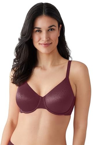 Wacoal Women's Back Appeal Unlined Full Coverage Underwire Bra, 855303, Burgandy, 36E