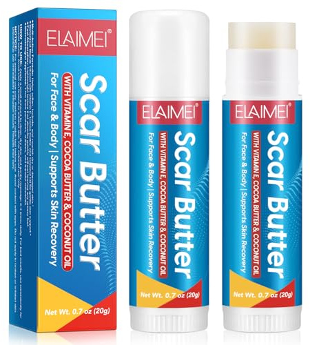 Scar Repair Stick, Scar Butter with Vitamin E, Cocoa Butter & Coconut Oil, Fade Scars & Intensive Moisturizer Skin Care Cream for Face, Body, Hands,For All Skin Types -2Pack