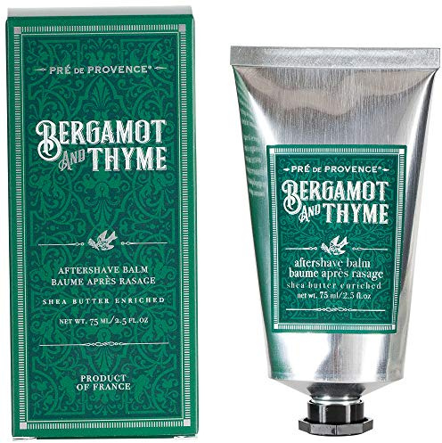 Pre de Provence Shea Butter Enriched Men's After Shave Balm, 2.5 Ounce - Bergamot & Thyme (Packaging may vary)