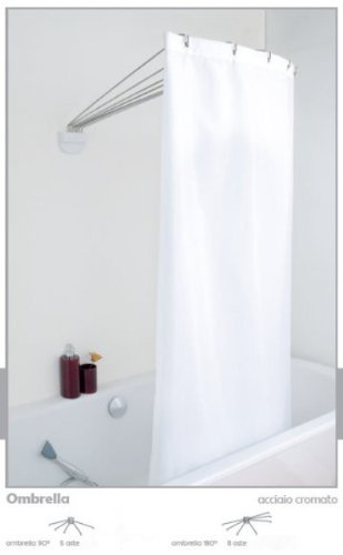 Tenda per doccia ad otto braccia copertura a 180 gradi Wohnideenshop