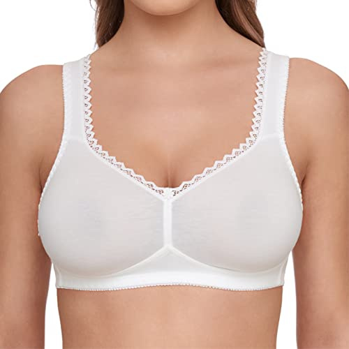 Susa 7758 - Soutien-gorge de tous les jours - Sans armature - Femme, Blanc (003), 90AA